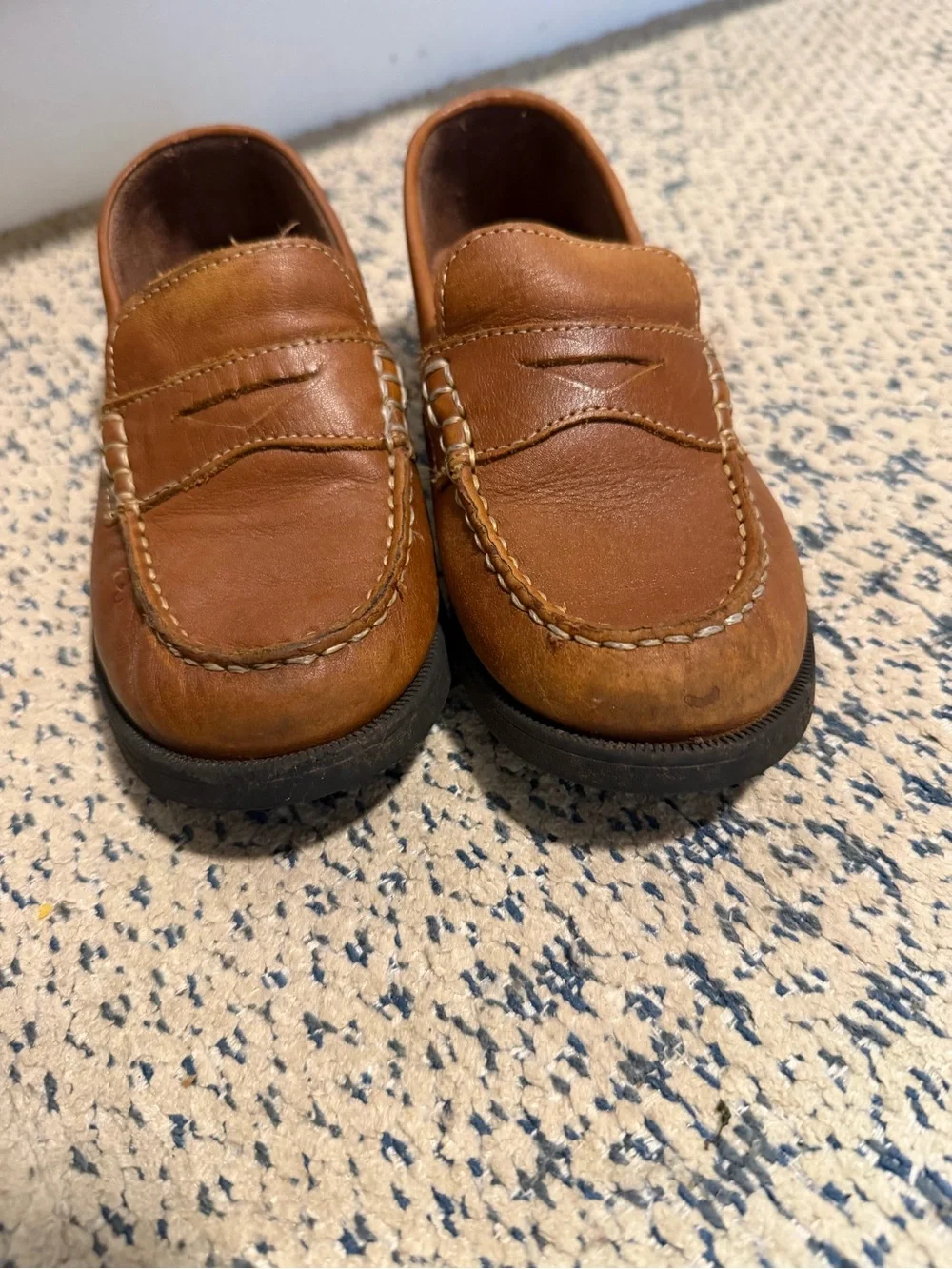 Florsheim Tan/Brown Boys Leather Upper Penny Loafers